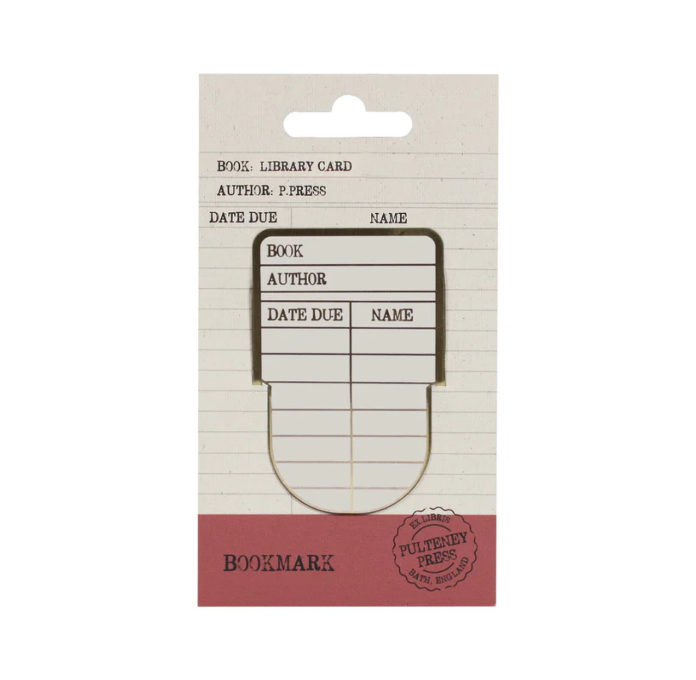 Bookmark Metal: Library Card