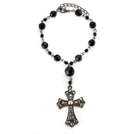 Bracelet: Crystal Glass Cross