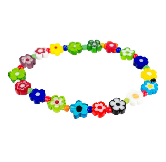 Bracelet: Millefiori Flowers