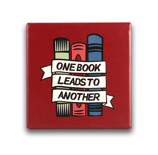 Ceramic Coaster: One Book Leads To Another