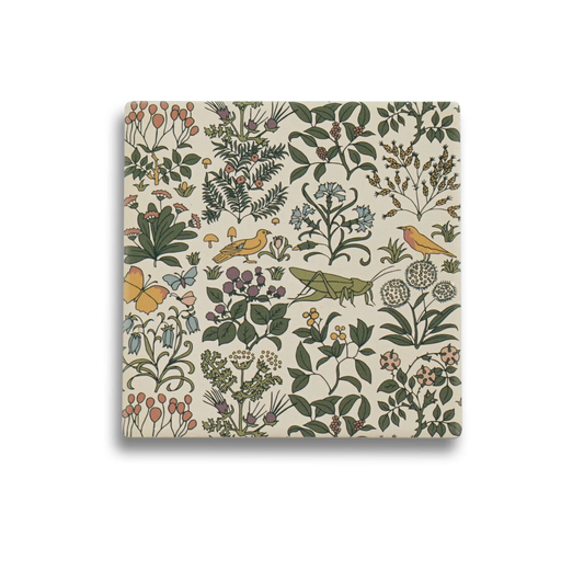 Ceramic Coaster: Voysey Apothecary's Garden