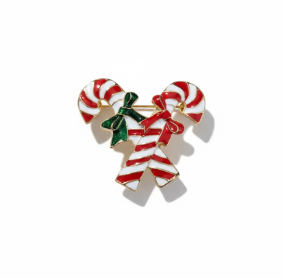 Christmas Brooch: Candy Canes