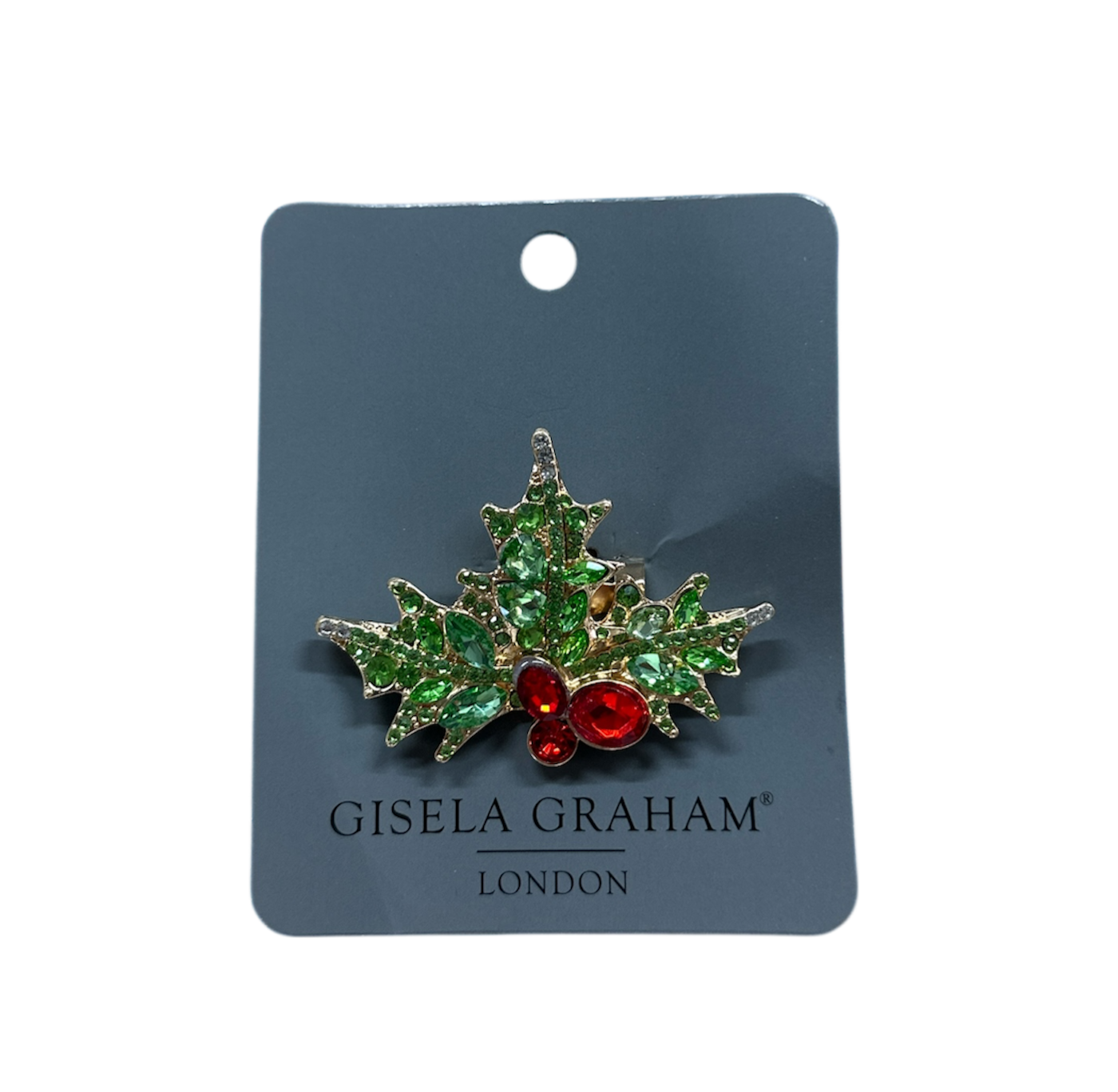 Christmas Brooch: Jewelled Holly