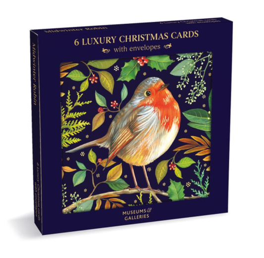 Christmas Card 6 Pack: Midwinter Robin