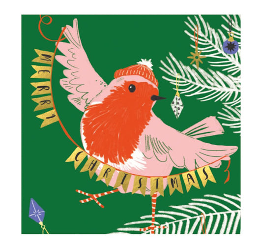 Christmas Card 8 Pack: Rocking Robin