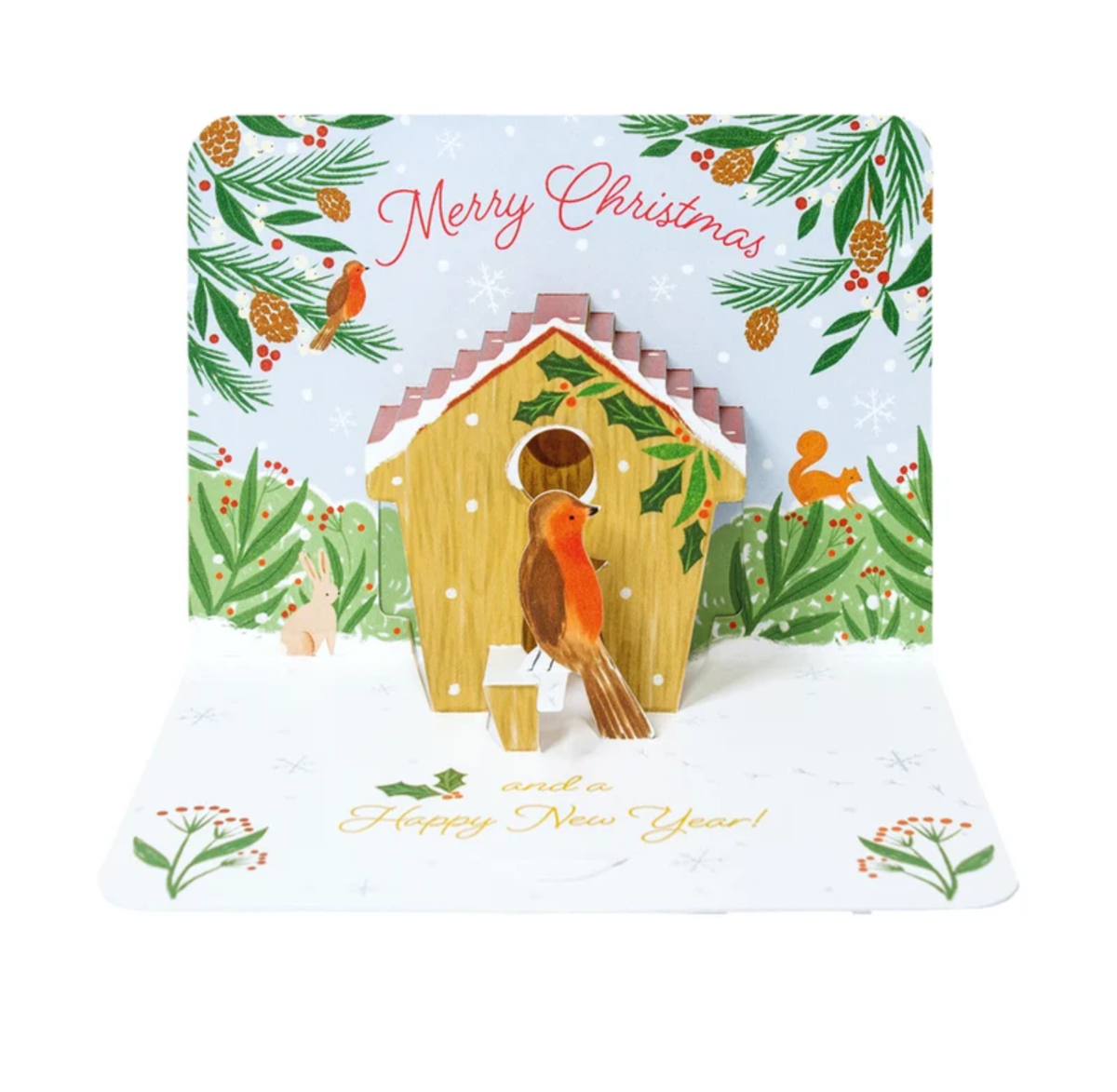 Christmas Card: Bird House 3D