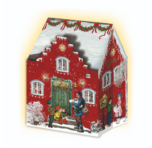 Christmas Card: Miniature Advent Christmas House Lanterns