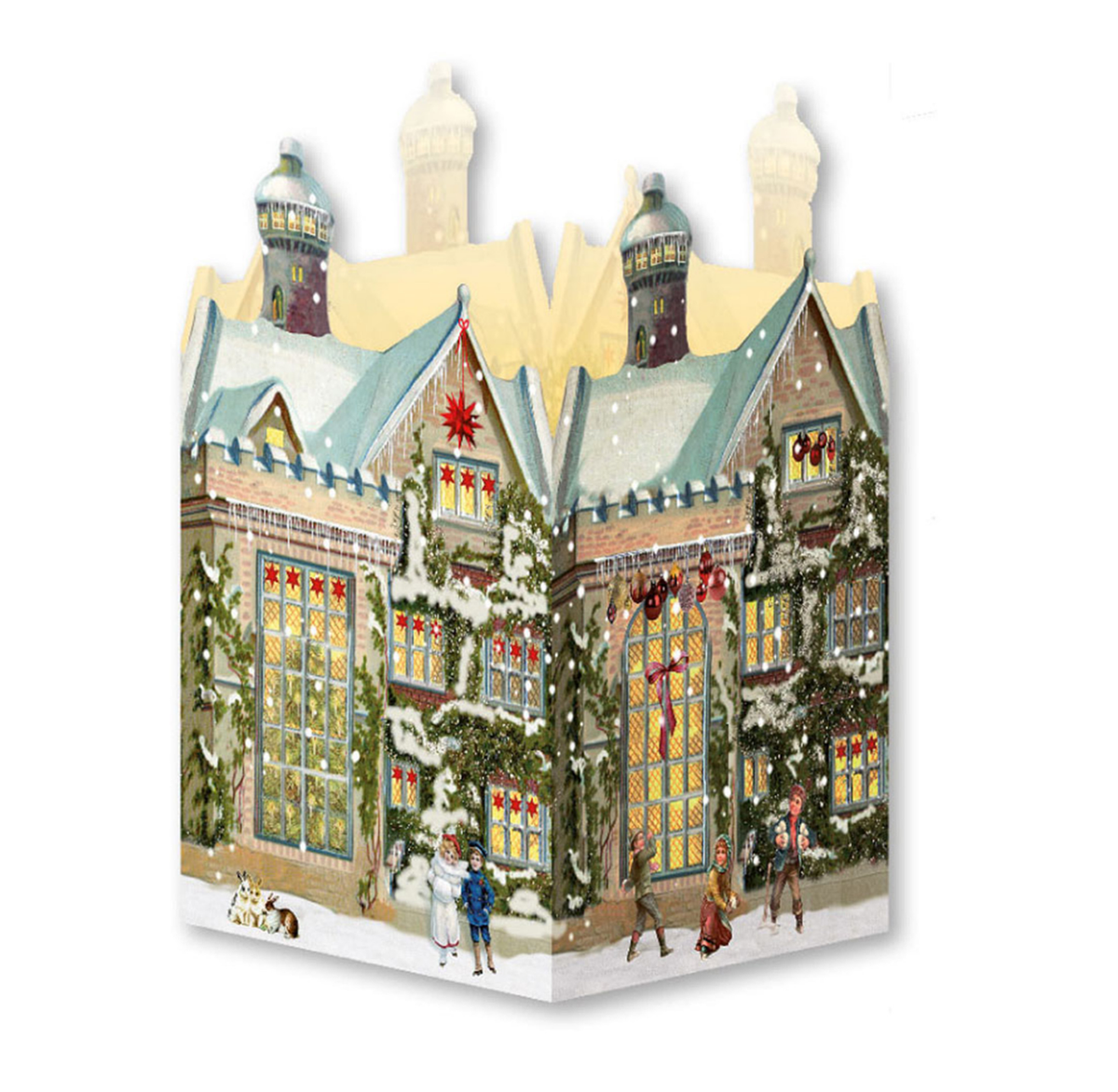 Christmas Card: Miniature Advent House Lanterns