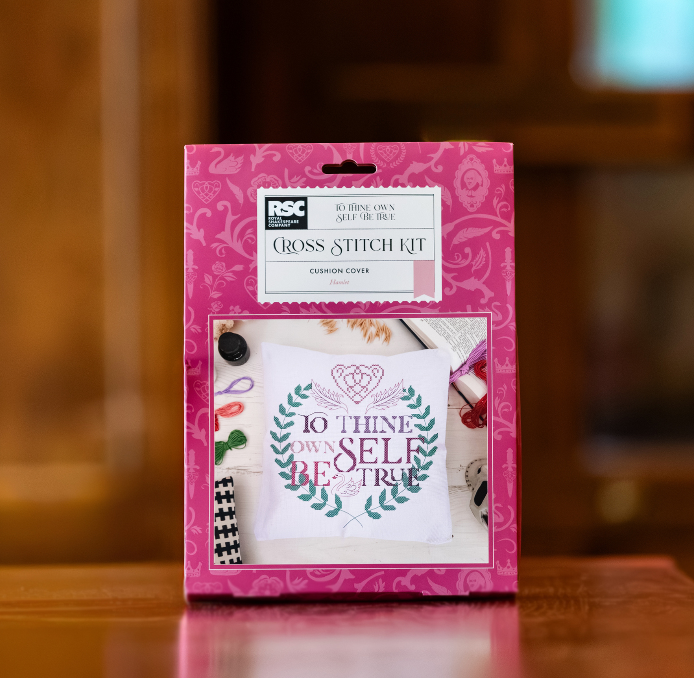 Cross Stitch Cushion Kit: To Thine Own Self Be True – The RSC shop