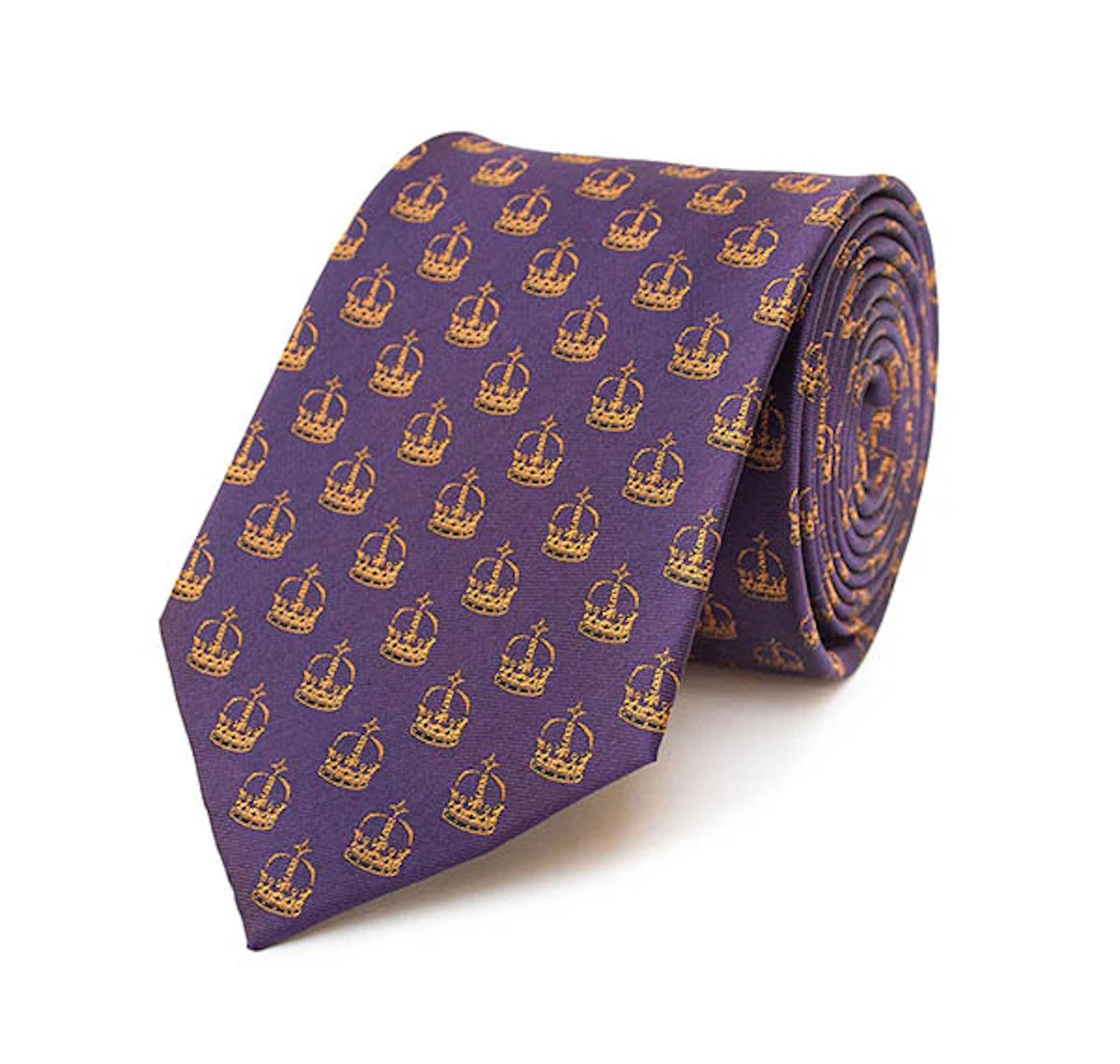 Silk Tie: Purple Crown