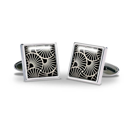 Cufflinks: Deco Gingko Leaf