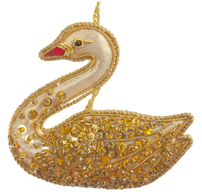 Decoration: Gold Swan