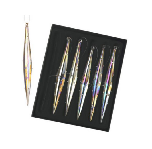 Decoration: Long Glass Hanging Droplet Set