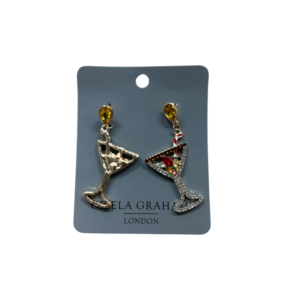 Earrings: Cocktail Glasses