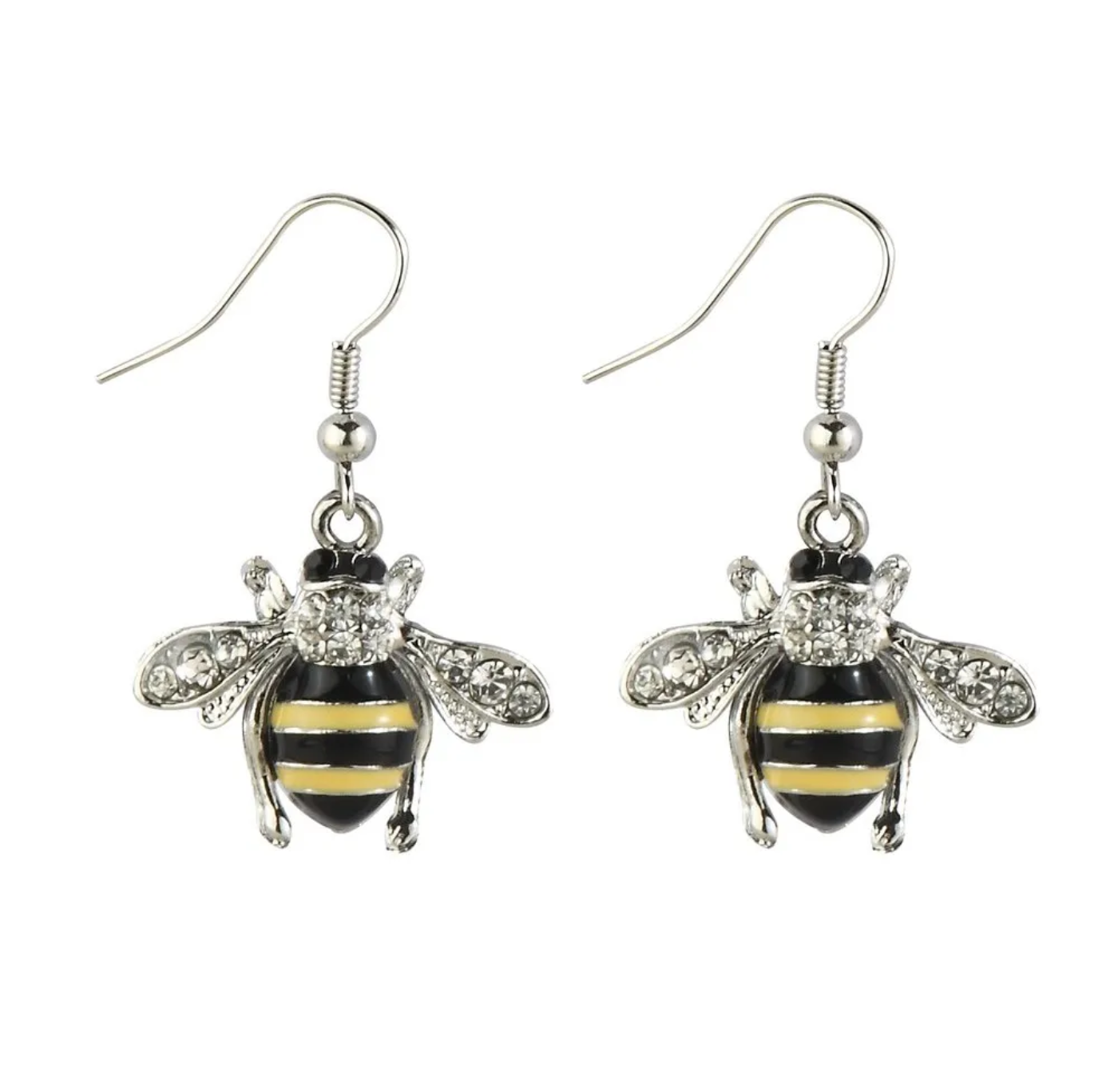 Earrings: Crystal Glass Bee