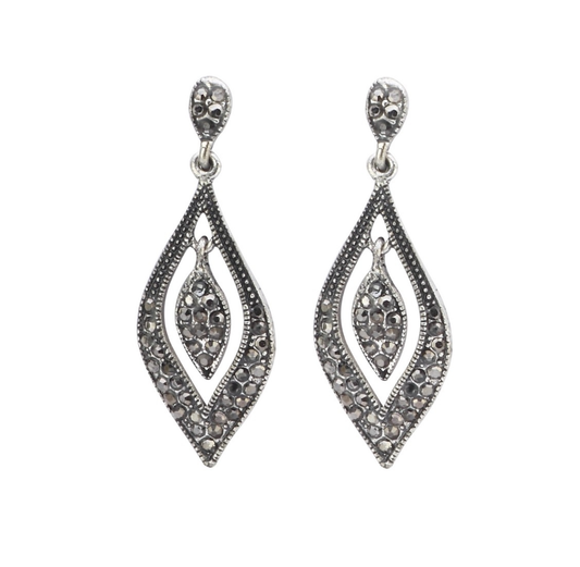 Earrings: Glass Crystal Drop