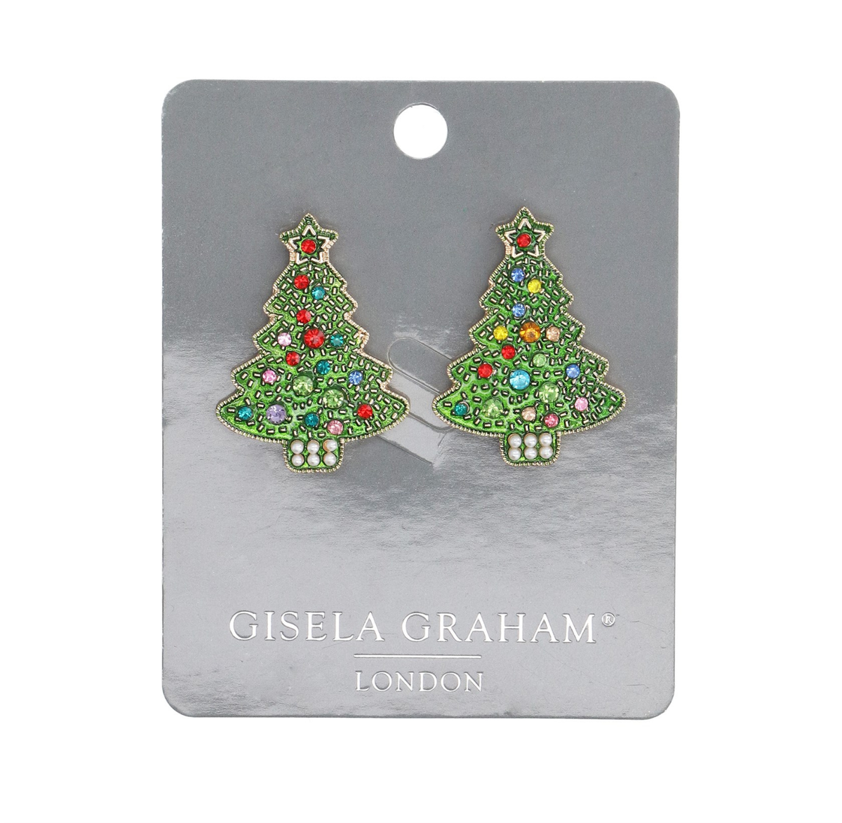 Earrings: Jewelled Christmas Tree