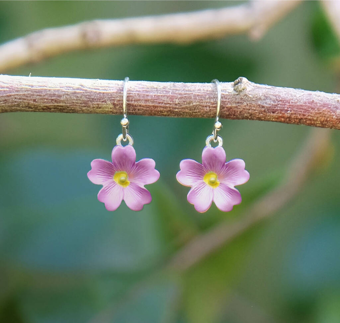 Earrings: Pink Primrose