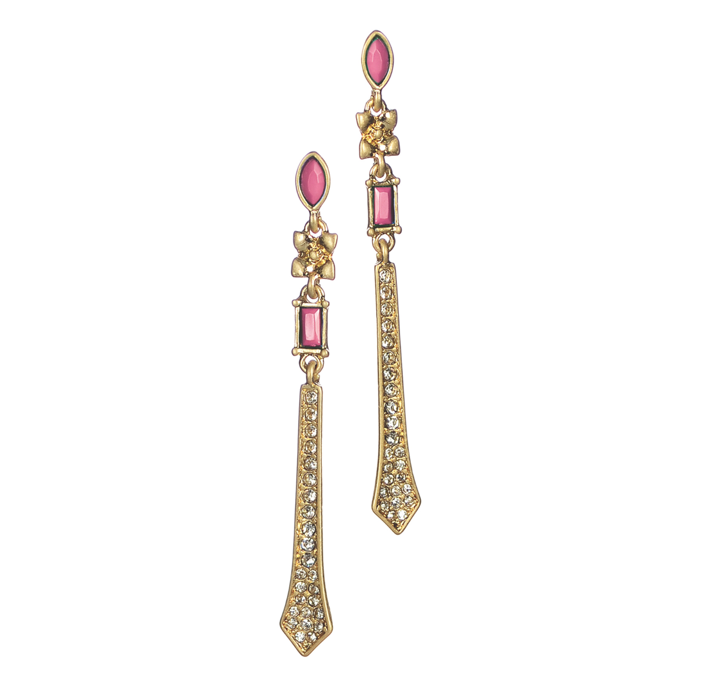 Earrings: Rose Lady Jayne Drops Gold