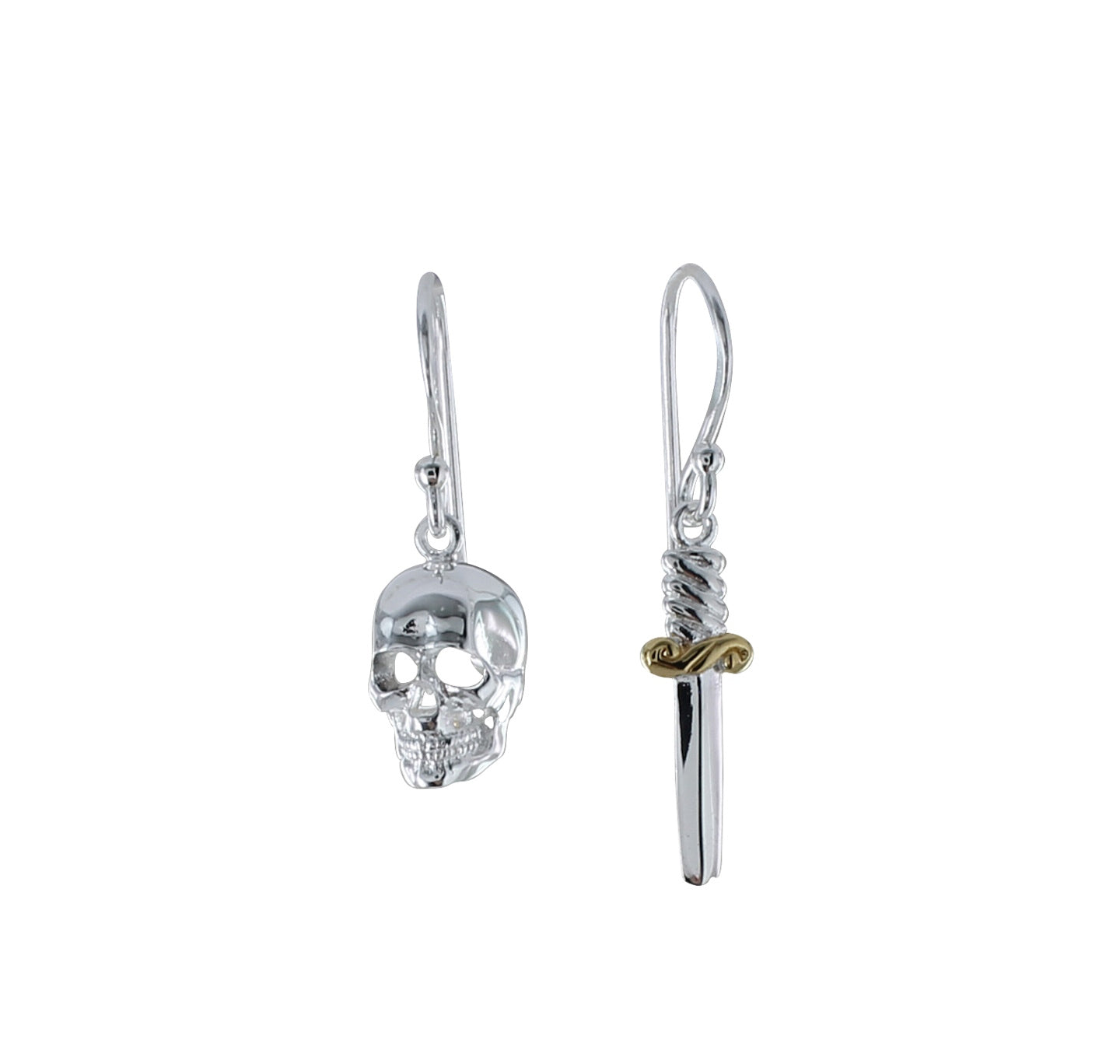 Earrings: Skull And Dagger