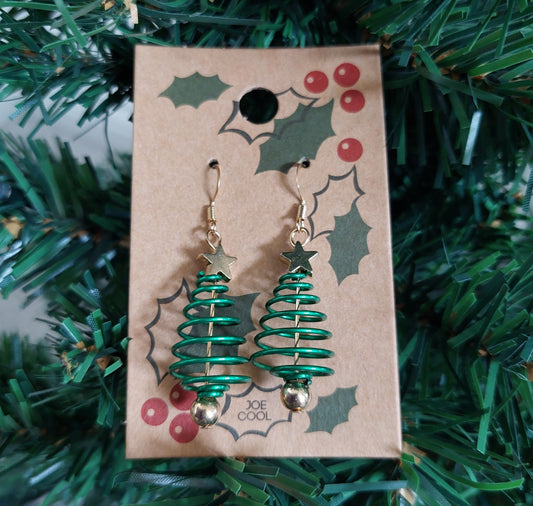 Earrings: Spiral Christmas Tree