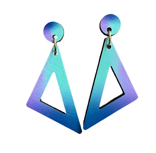 Earrings: Triangle Drop Galaxy