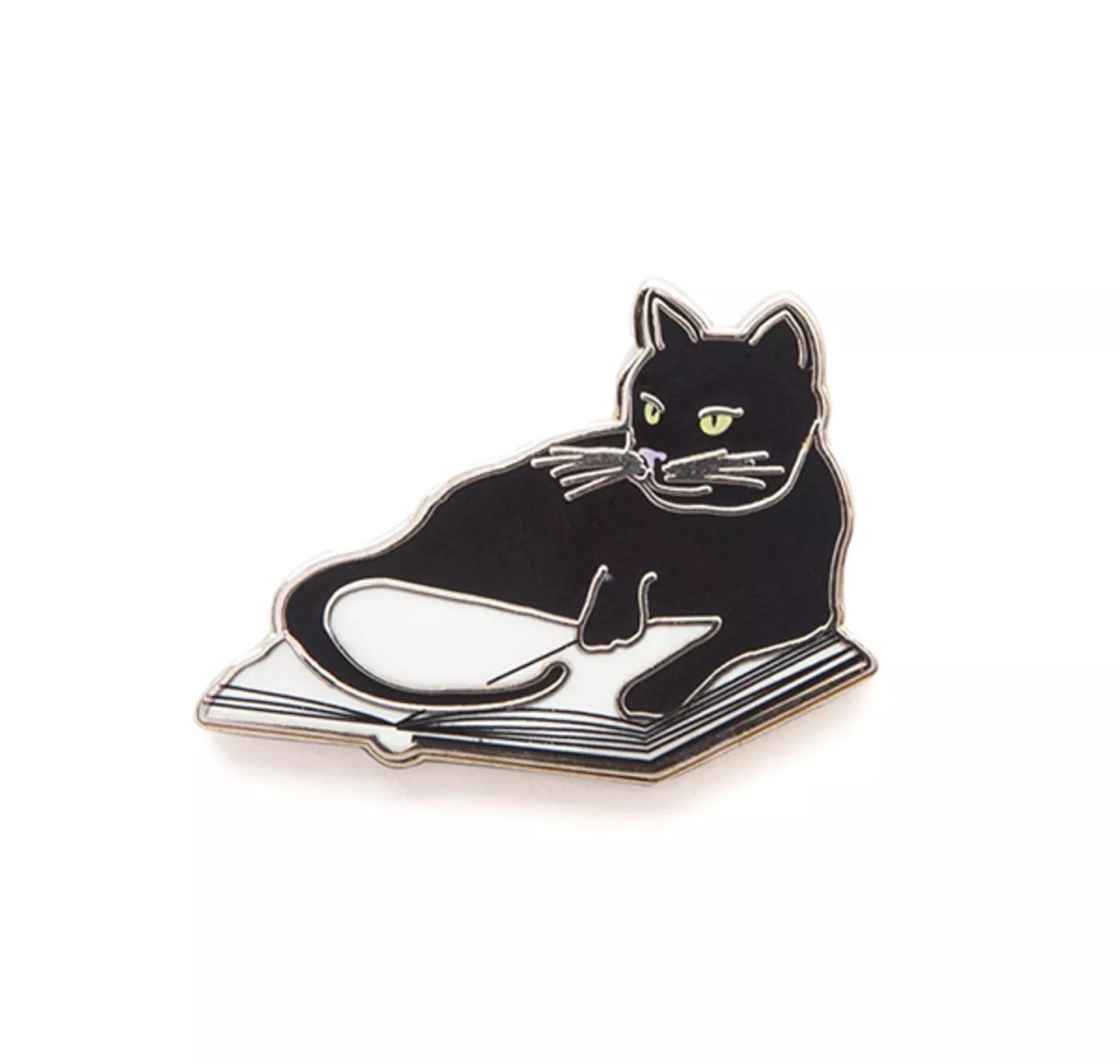 Enamel Pin Badge: Bookstore Cat