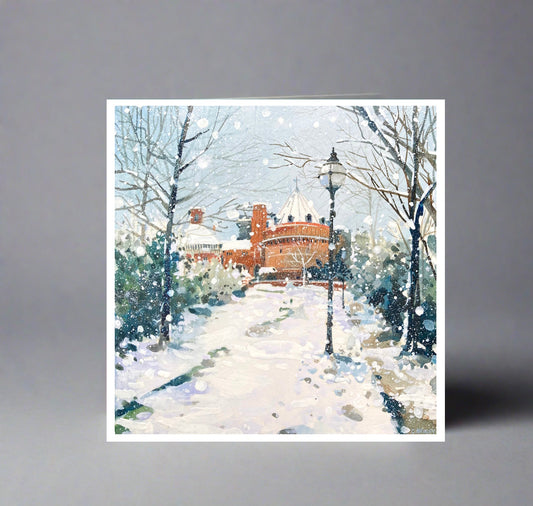 Greeting Card: Swan Theatre In The Snow