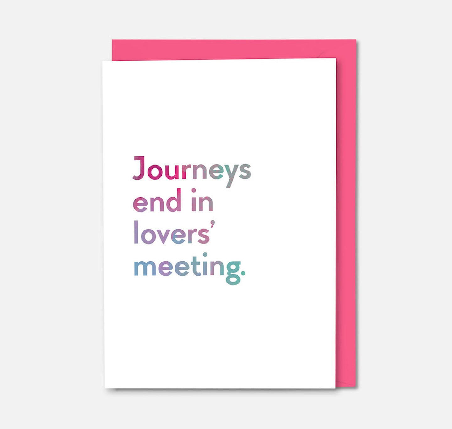 Greeting Card: Journeys End In Lovers Meeting