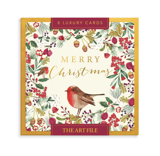 Greeting Card: Botanical Robin Luxury Box Set