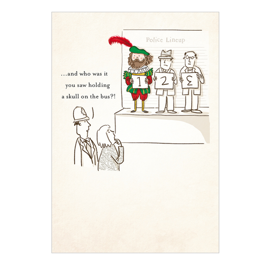Greeting Card: Hamlet Police Lineup (Woodmansterne)