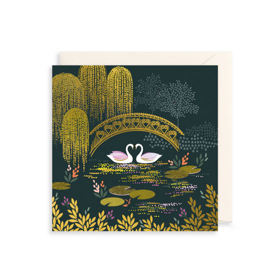 Greeting Card: Love Swans