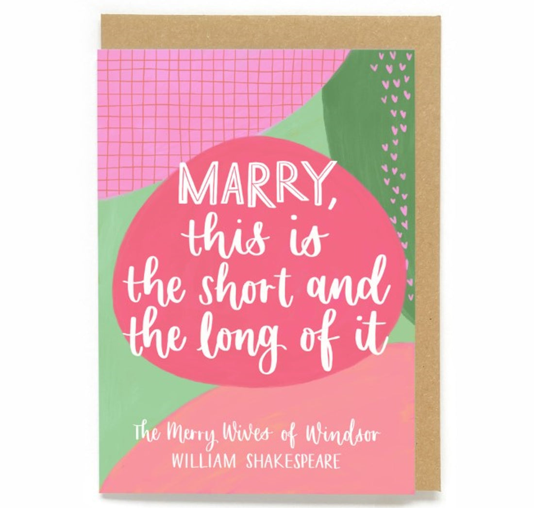 Greeting Card: Marry, This Is The Short And The Long Of It – The RSC shop