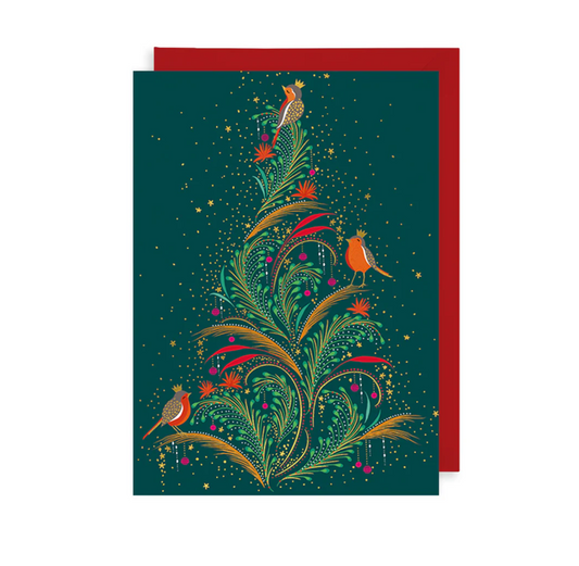 Greeting Card: Tree & Robins
