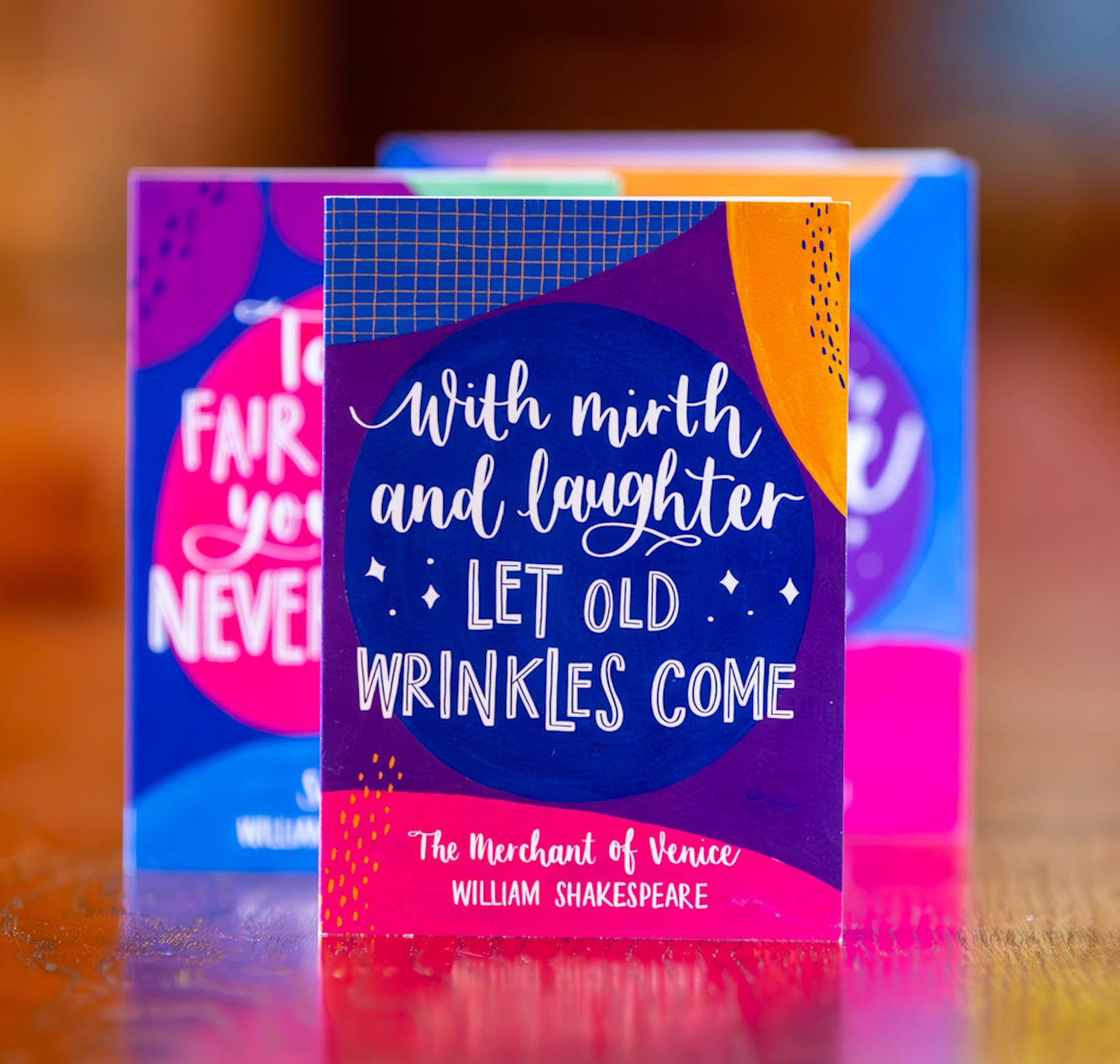 Greeting Card: With Mirth And Laughter, Let Old Wrinkles Come