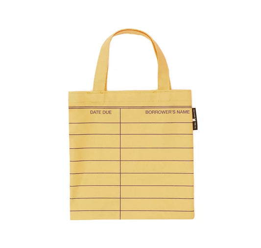 Kids Tote Bag: Library Card (Yellow)