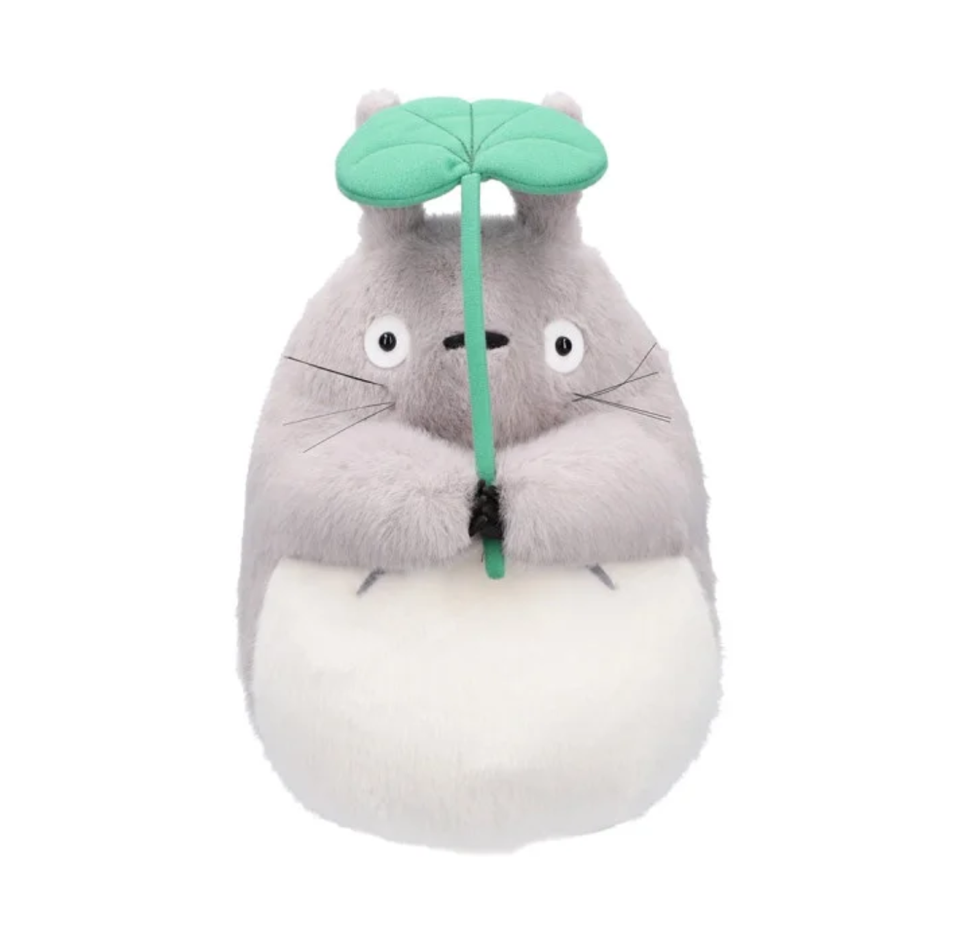Large Grey Totoro Plush With Leaf - My Neighbour Totoro