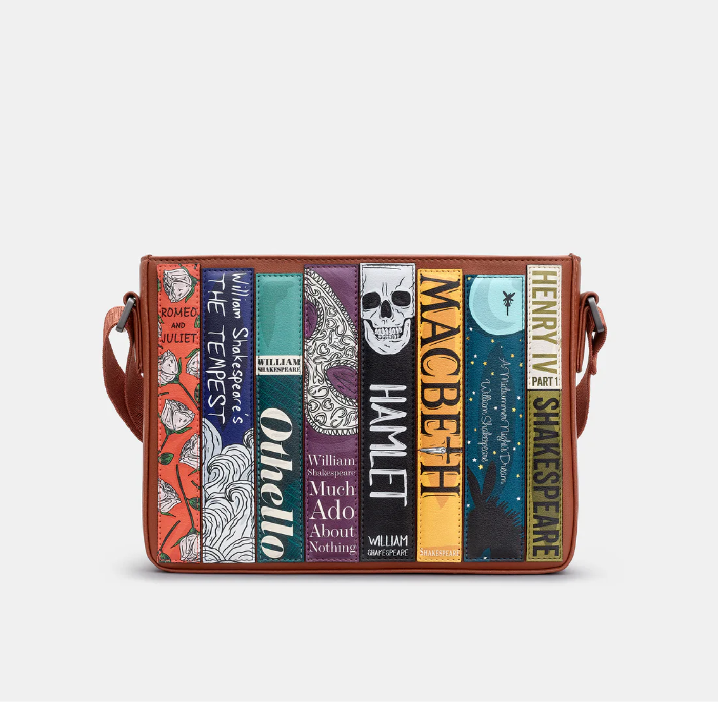 Leather Cross Body Bag: Shakespeare Bookworm