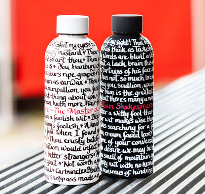 Drinks Bottle: William Shakespeare The Master Of Insults - White