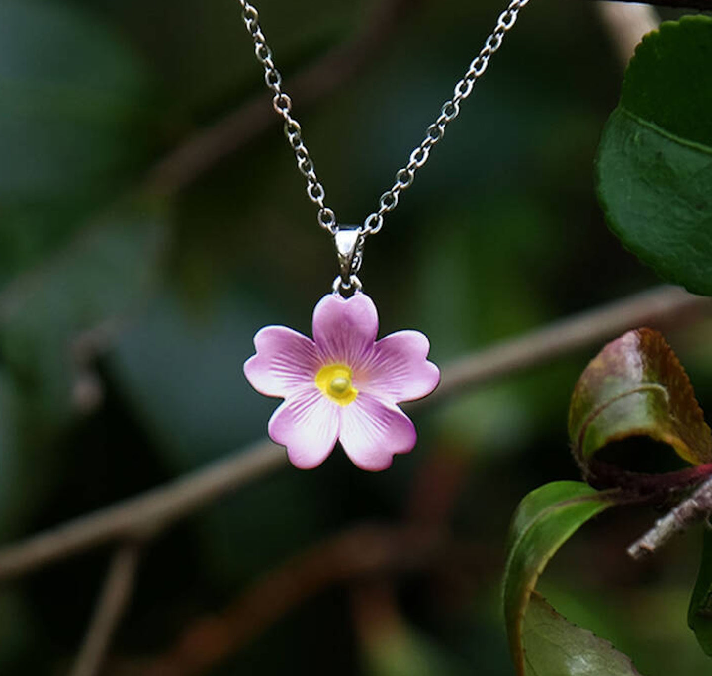 Necklace: Pink Primrose