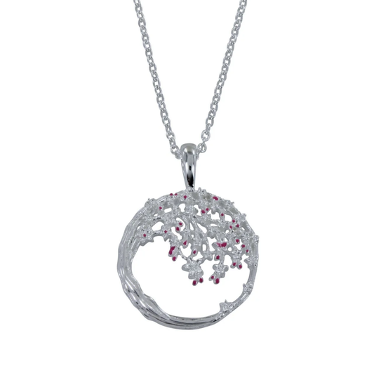Necklace: Silver Cherry Blossom