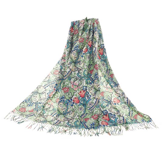 Pashmina Scarf: William Morris Golden Lily