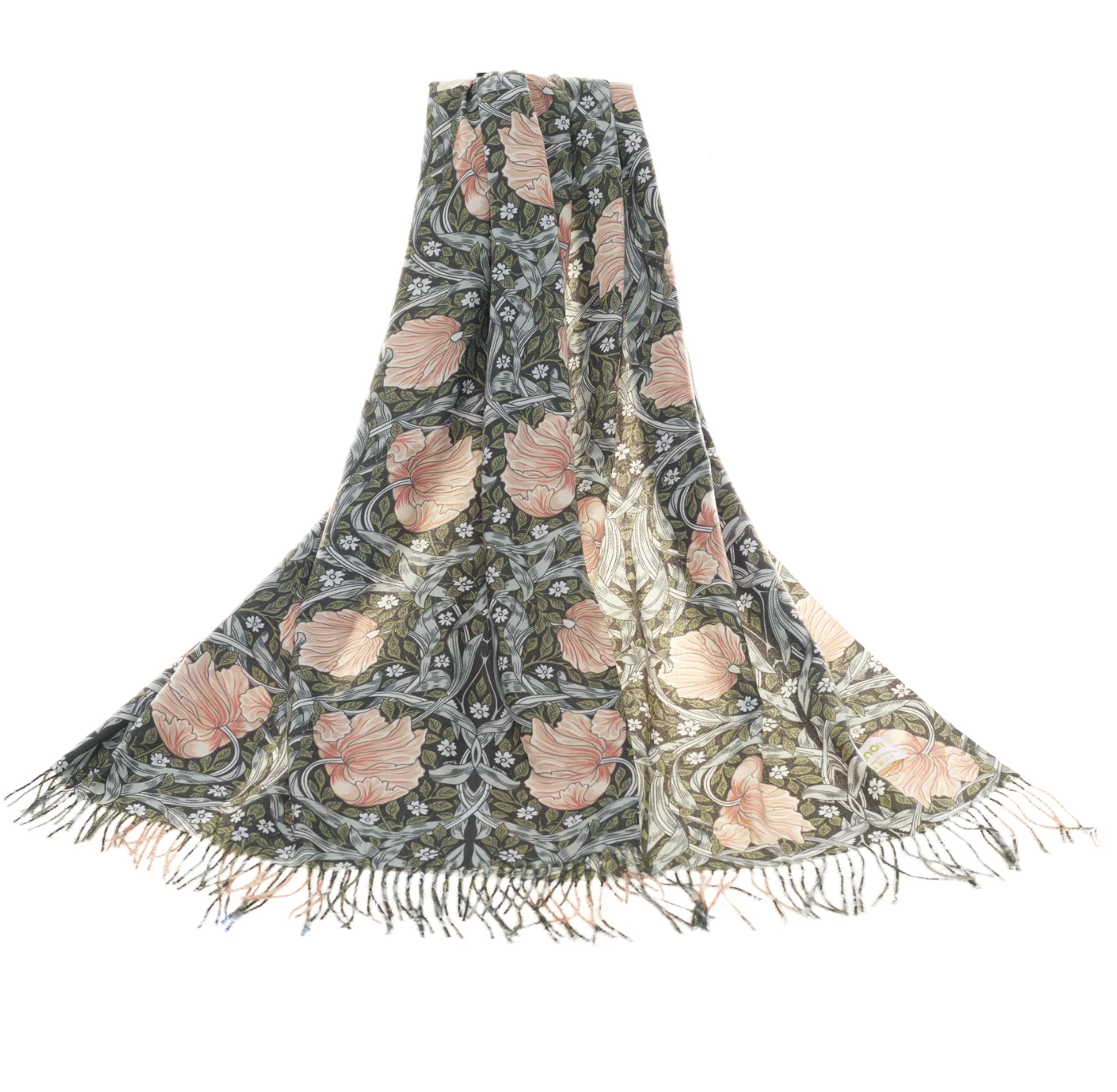 Pashmina Scarf: William Morris Pimpernal Green