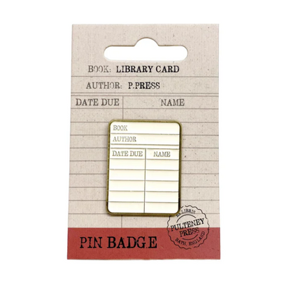 Pin Badge: Library Card
