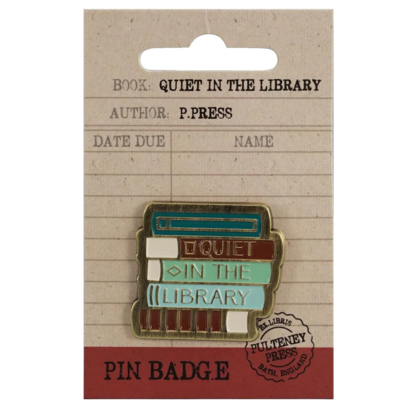 Pin Badge: Quiet In The Library