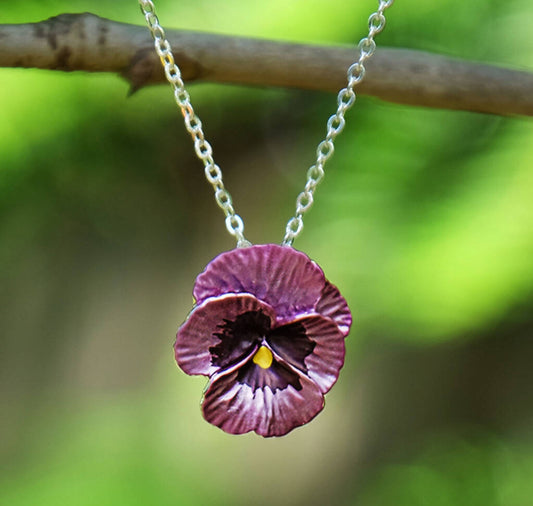 Necklace: Pink Pansy