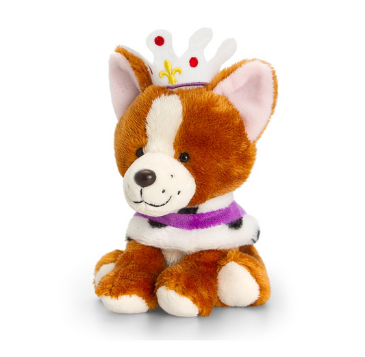 Plush Small Corgi With Cape & Crown