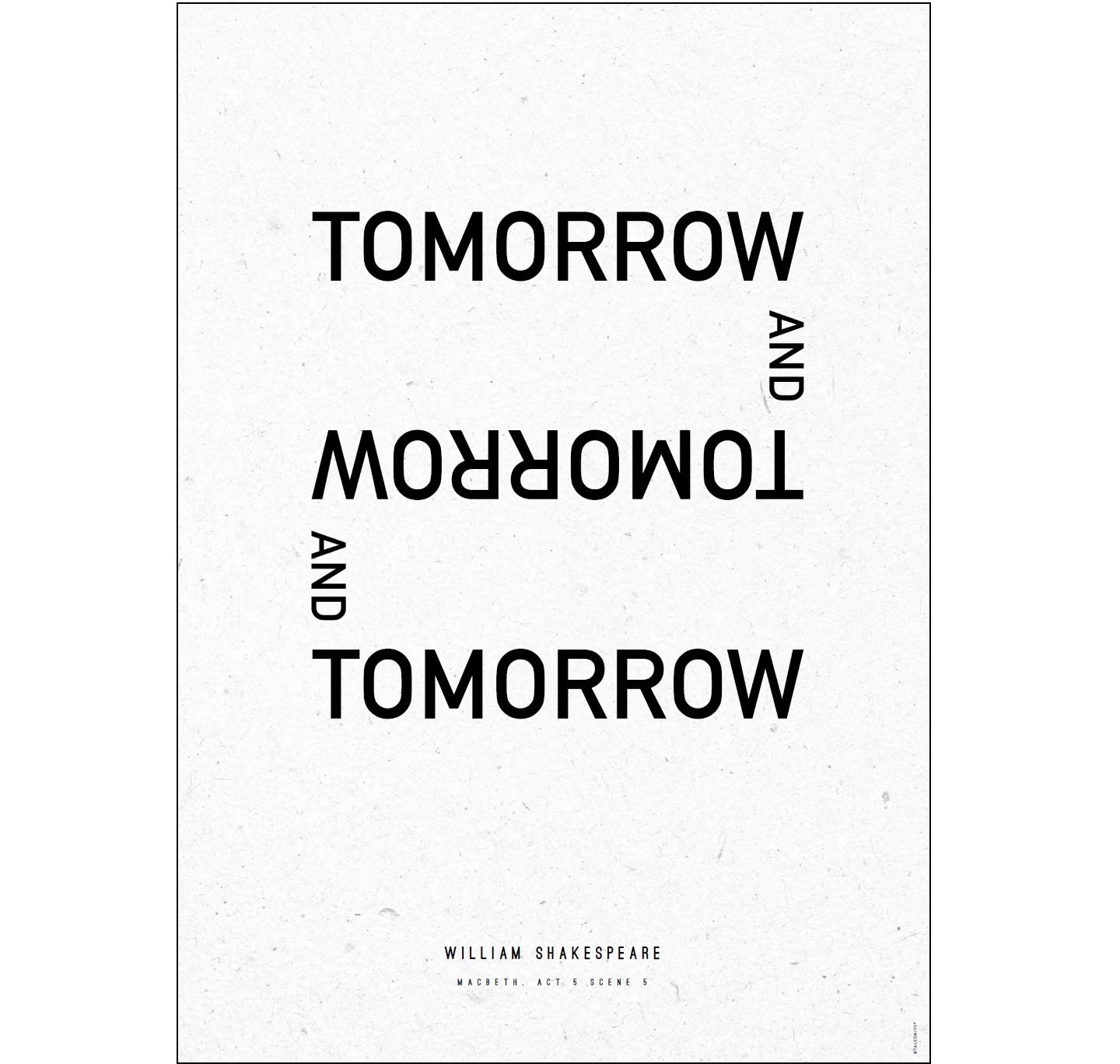 Print: Macbeth - Tomorrow and Tomorrow and Tomorrow A4