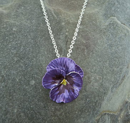 Necklace: Purple Pansy
