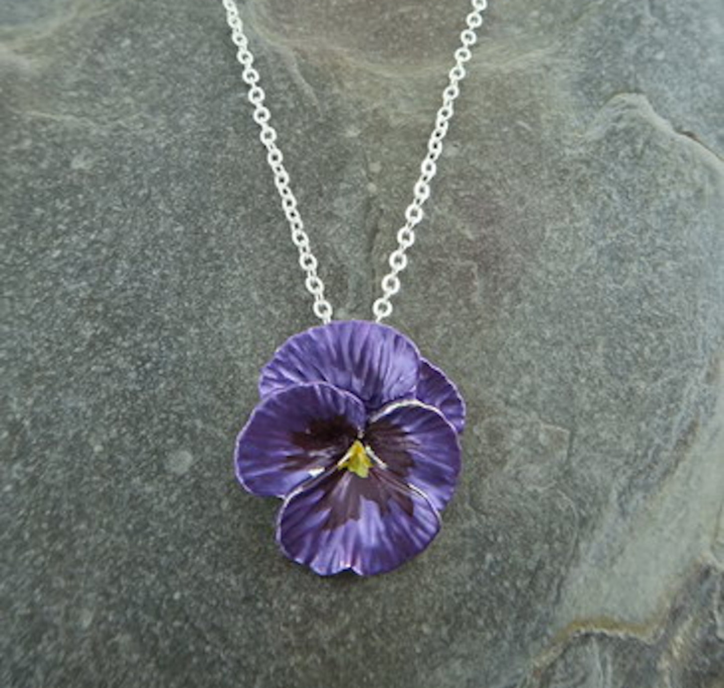 Necklace: Purple Pansy